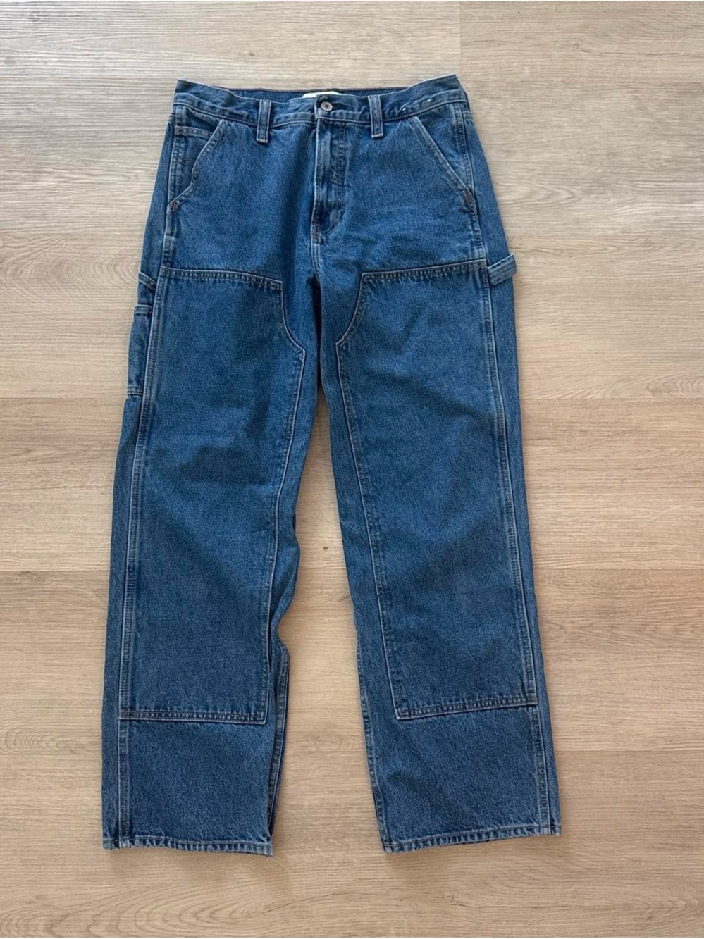 Abercrombie & Fitch Slouchy Mid Rise Carpenter Jeans